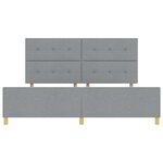 vidaXL Cadre de lit avec tête de lit Gris clair 200 x 200 cm tissu