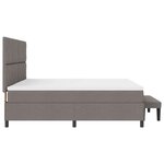 vidaXL Lit à ressorts avec matelas Taupe 200 x 200 cm tissu