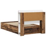 vidaXL Cadre de lit avec rangement Bois ancien 80 x 200 cm