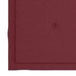 vidaXL Chaises de jardin lot de 8 avec coussins bordeaux Bois de teck