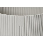 Pot de fleurs Rond VIBES - Plastique - Ø 25 x 23 cm - Blanc/Blanc soie