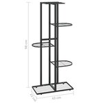 vidaXL Support pour plantes 5 niveaux 43x22x98 cm Noir Métal
