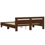 vidaXL Cadre de lit sans matelas chêne marron 200x200 cm