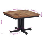 vidaXL Table basse 55x55x40 cm teck de récupération massif