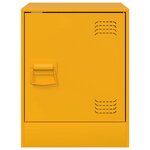 vidaXL Table de chevet jaune moutarde 34 5x39x44 cm acier