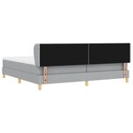 vidaXL Lit à ressorts avec matelas Gris clair 200 x 200 cm tissu