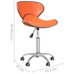 Vidaxl chaises à manger pivotantes lot de 2 orange similicuir