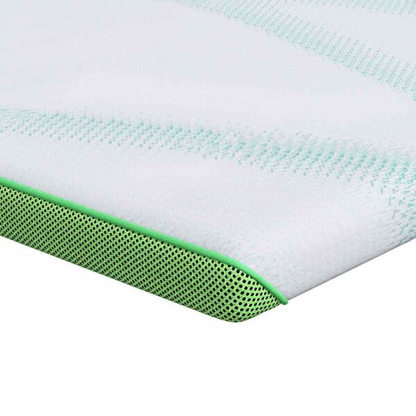 vidaXL Coussins de Matelas Blanc et vert 160 x 200 cm