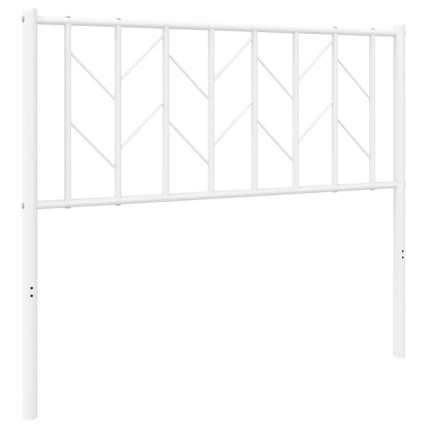 vidaXL Tête de lit métal blanc 100 cm