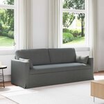 vidaXL Canapé Gris foncé 198 x 78 x 80 cm tissu