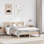 vidaXL Cadre de lit avec tête de lit sans matelas 140x190 cm