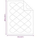 vidaXL Duvet avec Oreiller Autre 2 Pièces Blanc 155 x 200 cm Microfibre