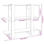 vidaXL Bibliothèque/Séparateur de pièce Sonoma gris 100x30x87 cm