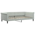 vidaXL Lit de jour avec gigogne sans matelas gris clair 100x200 cm