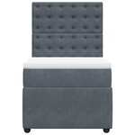 vidaXL Sommier à lattes de lit avec matelas Gris foncé 100x200 cm