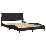 vidaXL Cadre de lit avec LED sans matelas Hanko noir 120x200 cm velours
