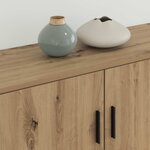 vidaXL Ensemble de meuble TV mural Montage mural 2 Pièces Chêne artisanal