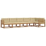 vidaXL Ensemble de canapés d'extérieur 6 pc Naturel et Beige
