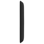 vidaXL Tête de lit noire Noir Bois et tissu Standard Durable