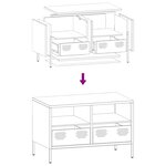 vidaXL Meuble TV rose 68x39x43 5 cm acier laminé à froid