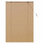 vidaXL Stores et Occultants avec des rideaux Marron Clair Bambou