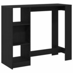 vidaXL Table de bar Chêne noir 124 x 46 x 103.5 cm Bois d'ingénierie