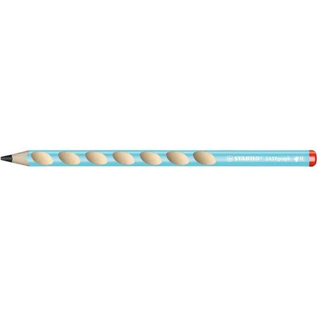 Crayon graphite easygraph b droitier bleu clair x 12 stabilo