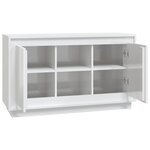 vidaXL Buffet blanc brillant 102x35x60 cm bois d'ingénierie