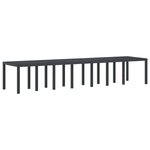 vidaXL Ensemble de salle à manger pour jardin 15 Pièces Anthracite