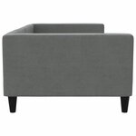 vidaXL Lit de jour gris foncé 100x190 cm tissu