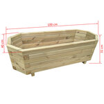 vidaXL Lit surélevé de jardin 100x40x31 cm Bois de pin imprégné