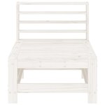 vidaXL Canapés centraux de jardin 2 Pièces blanc bois de pin massif