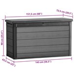Keter Boîte de rangement pour l'extérieur Cortina 757 L gris