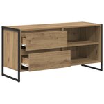 vidaXL Meuble TV Chêne artisan 100 x 36 x 49 5 cm Bois d'ingénierie