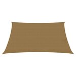vidaXL Voile d'ombrage 160 g/m² Taupe 6x6 m PEHD