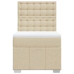 vidaXL Sommier à lattes de lit avec matelas Crème 80x200 cm Tissu