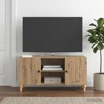 vidaXL Meuble TV 102 x 34 5 x 50 cm Chêne artisanal Bois d'ingénierie