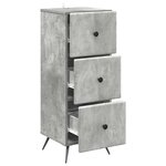 vidaXL Armoire à tiroirs Gris béton 33 x 34 5 x 90 cm