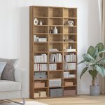 vidaXL meuble CD en chêne artisanal - 101x23x177.5 cm en bois d'ingénierie