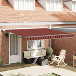 vidaXL Auvent Rétractable 350 x 250 cm orange et marron