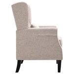 vidaXL Fauteuil beige tissu