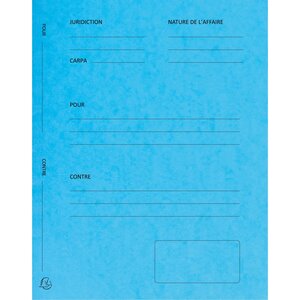 Paquet De 25 Dossiers De Plaidoirie Pour/contre Carte Lustrée 25x32cm - Turquoise - X 5 - Exacompta
