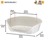 Panier-Corbeille Siesta Deluxe Taille 8 - 82 x 59 5 x 25 cm -Blanc