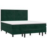 vidaXL Sommier à lattes de lit et matelas Vert foncé 160x200cm Velours