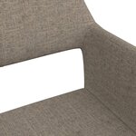 vidaXL Chaises pivotantes à manger lot de 2 taupe tissu