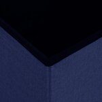 vidaXL Tabouret de rangement pliable Bleu Faux lin