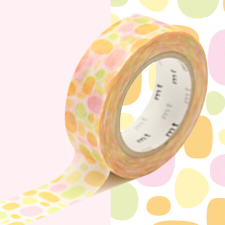 Masking Tape MT pavés ronds orange - pool orange