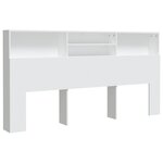 vidaXL Armoire de tête de lit Blanc 200x19x103 5 cm