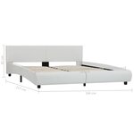 vidaXL Cadre de lit avec LED Blanc Similicuir 180 x 200 cm