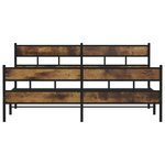 vidaXL Cadre de lit en métal sans matelas chêne fumé 193x203 cm
